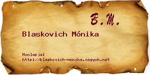 Blaskovich Mónika névjegykártya